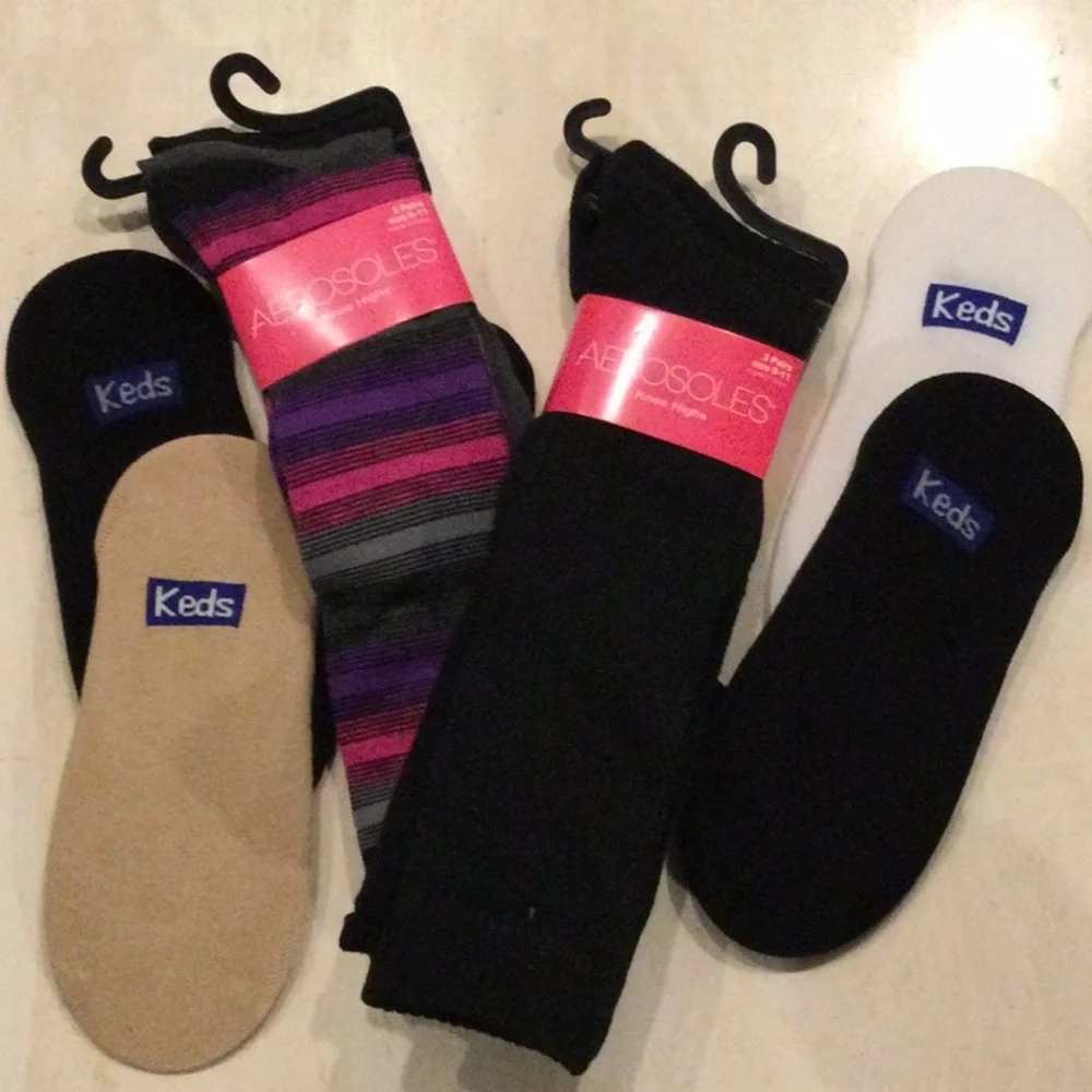 Socks Aerosoles Knee Highs Keds No Show 10 Pairs